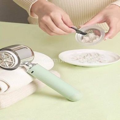 Машинка для видалення катишок з індикатором заряду Lint Remover Зелена