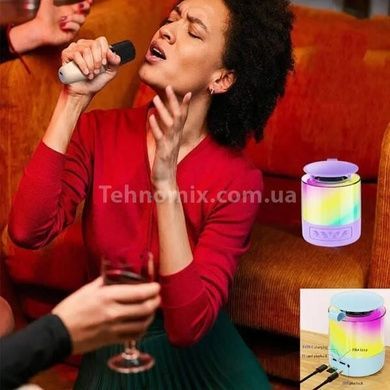 Колонка портативна з 2 караоке мікрофонами Bluetooth LED К19