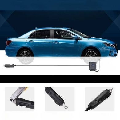 Компрессор портативный автомобильный Air pump AND XL-1024 от прикуривателя 12 В с цифровым дисплеем Черный
