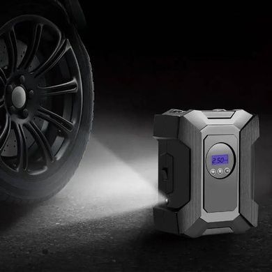 Компрессор портативный автомобильный Air pump AND XL-1024 от прикуривателя 12 В с цифровым дисплеем Черный