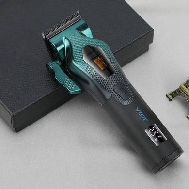 Машинка для стрижки с LED-дисплеем и 6 сменными насадками VGR V-271 VECTOR MOTOR Черная с зеленым