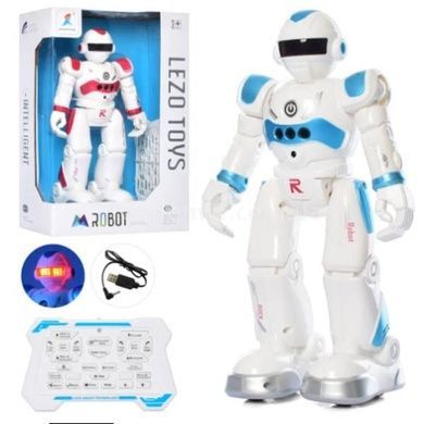 Робот інтерактивний з пультом керування Lezo Toys 99888-3 Білий із синім