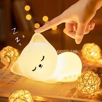 Нічник силіконовий дитячий Little Cat Silicone Light RGB 7 кольорів