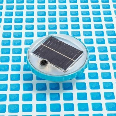 Підсвічування для басейну із сонячним пальом Intex 28695 Біле з блакитним