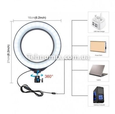 Кільцева LED лампа USB 16cm для селфи RING LIGHT