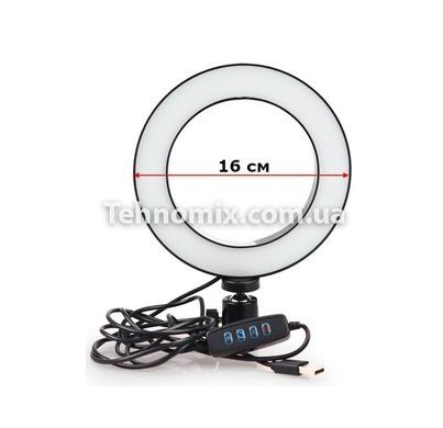 Кільцева LED лампа USB 16cm для селфи RING LIGHT