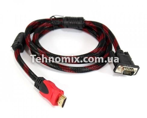 Кабель HDMI-VGA 1,5m усиленный в обмотке
