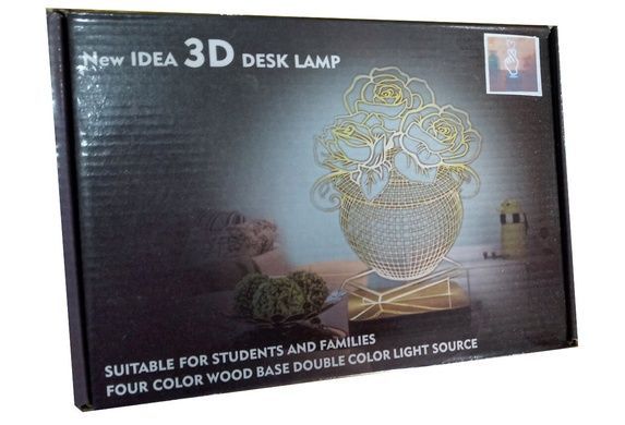 Настольный светильник&nbsp;New Idea 3D Desk Lamp Сердца в шаре "I love you"