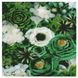 Алмазна мозаїка Strateg ПРЕМІУМ Зелені відтінки квітів 50х50 см GA0001