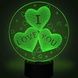 Настольный светильник&nbsp;New Idea 3D Desk Lamp Сердца в шаре "I love you"