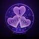Настольный светильник&nbsp;New Idea 3D Desk Lamp Сердца в шаре "I love you"