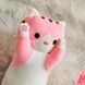 Мягкая игрушка-подушка Кот Батон обнимашка 70см Розовая