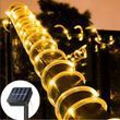 Гирлянда уличная светодиодная Трубка с солнечной панелью 10m 100LED LU993warmwhite Теплый свет
