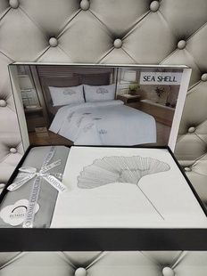 Постільна білизна з вишивкою Romeo Nak.Sea sheel Ранфорс Бавовна Євро розмір