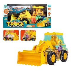 Іграшка Трактор із прозорим корпусом із підсвічуванням та звуком Truck Rotating Gear Жовтий