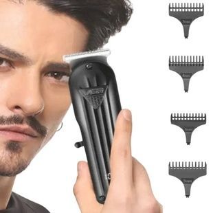 Машинка акумуляторна для стрижки волосся + 4 змінні насадки VGR V-982 Professional Чорна