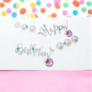 Гирлянда поздравительная Happy Birthdaу 3м h-29см Серебряная
