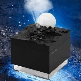 Ночник-увлажнитель воздуха с подсветкой Луна Moon Meteorite Черный