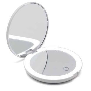 Зеркало круглое с LED подсветкой Portable Rechargeable Белое