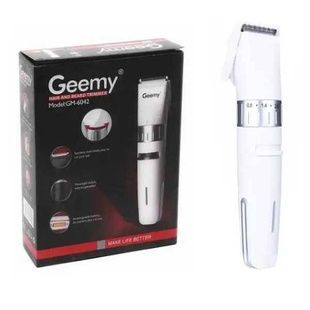 Машинка для стрижки волос аккумуляторная Gemei GM-6042 Белая