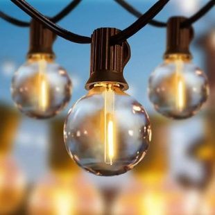 Гірлянда в стилі ретро вулична з сонячною панеллю 30м/50 LED НА-93 Чорна