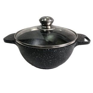 Котел із мармуровим покриттям з кришкою Benson 2,7л BN-364 Чорний
