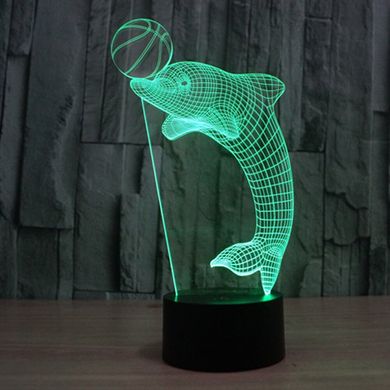 Настольный светильник New Idea 3D Desk Lamp Дельфин