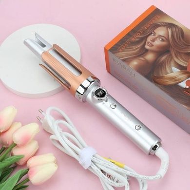 Стайлер-плойка для автоматической завивки волос, ⌀32mm, 160-200&deg;C, 38W IPARAH P-209 Белая с оранжевым