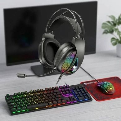 Игровой комплект клавиатура, мышь, наушники, коврик Gaming Combo 4-in-1 T-Wolf TF-400 Черный