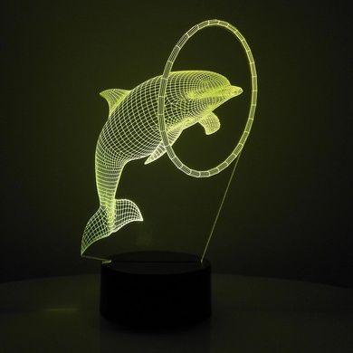 Настольный светильник&nbsp;New Idea 3D Desk Lamp Дельфин