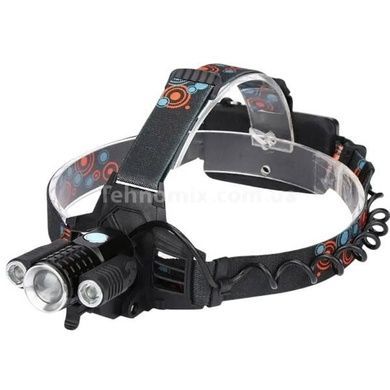 Велофонарь с креплением на руль аккумуляторный W602-T6+2XPE Bike Черный