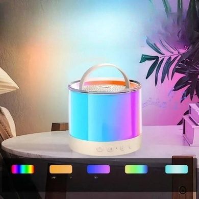 Караоке колонка с 2 микрофоном и подсветкой Bluetooth K52 Бежевая