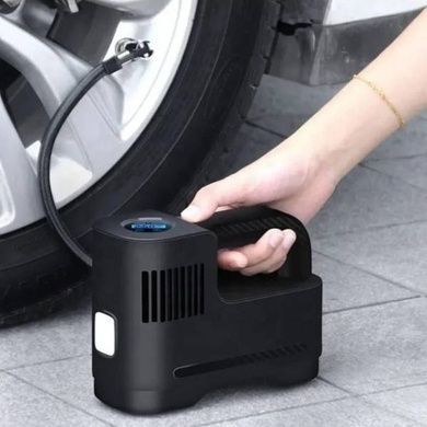 Компрессор портативный автомобильный Air pump AND XL-1026 от прикуривателя 12 В с цифровым дисплеем Черный