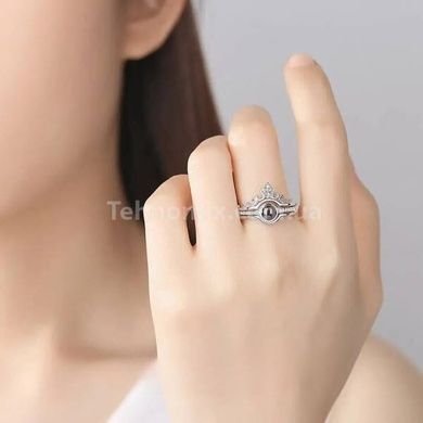 Кольцо регулируемое I Love You на 100 языках Золото