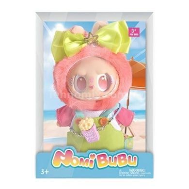 Игрушка-брелок Лабубу со съемными одежками H-17см YF 004 Коралловая