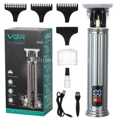Машинка для стрижки волос со сменными насадками Vgr V-078 Серая