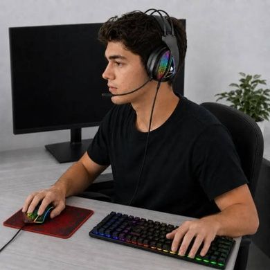 Игровой комплект клавиатура, мышь, наушники, коврик Gaming Combo 4-in-1 T-Wolf TF-400 Черный