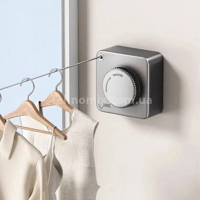 Сушарка висувна для білизни компактна розкладна clothesline AND5318 Сіра