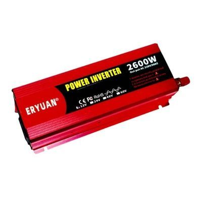 Преобразователь напряжения с 12V&rarr;220V с чистым синусом 2600W и дисплеем EY-2600W EYURAN LCD SMART Красный