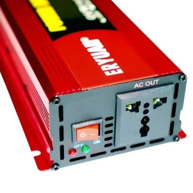 Преобразователь напряжения с 12V&rarr;220V с чистым синусом 2600W и дисплеем EY-2600W EYURAN LCD SMART Красный