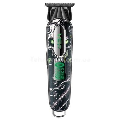 Триммер с LED-дисплеем и 3 насадками, 2000mAh, 9000 RPM, VGR V-260 Черный с зеленым