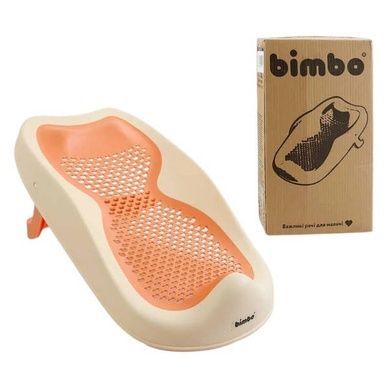 Подставка в ванночку для купания малышей 27х52х20см BM-11550 Bimbo Белая с оранжевым