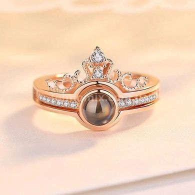 Кольцо регулируемое I Love You на 100 языках Золото