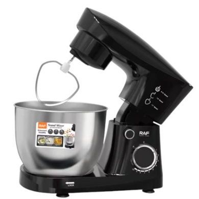 Миксер настольный с чашей из нержавеющей стали 4л Egg beater RAF R.6604 Черный