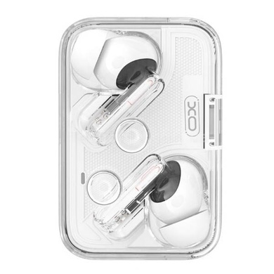 Наушники Bluetooth TWS XO G21 Crystal Translucent Dual-Mic ANC+ENC Белые