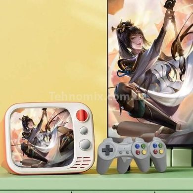 Консоль игровая с экраном и 2 джойстиками 740 игр H7 Mini TV Оранжевая