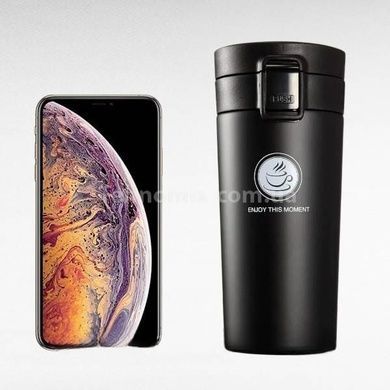Термокухоль двошаровий 380мл vacuum cup AND1335 Чорний