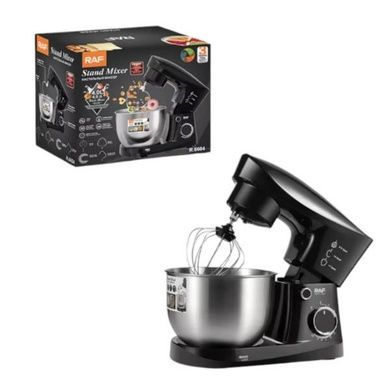 Миксер настольный с чашей из нержавеющей стали 4л Egg beater RAF R.6604 Черный