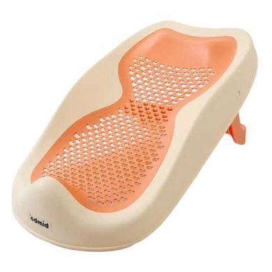 Подставка в ванночку для купания малышей 27х52х20см BM-11550 Bimbo Белая с оранжевым