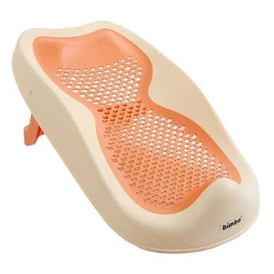 Подставка в ванночку для купания малышей 27х52х20см BM-11550 Bimbo Белая с оранжевым
